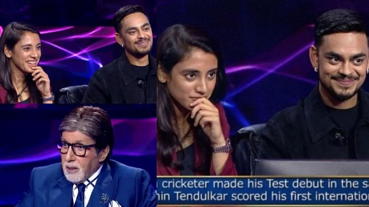 Smriti Mandhana and Ishan Kishan are together on KBC and use two lifelines for a question related to the great Sachin Tendulkar