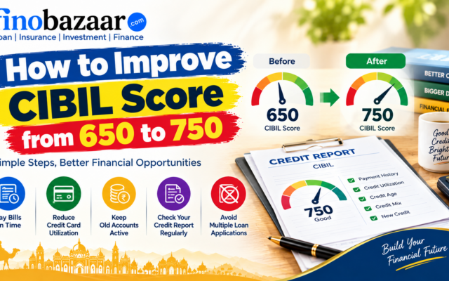 how to improve CIBIL score from 650 to 750