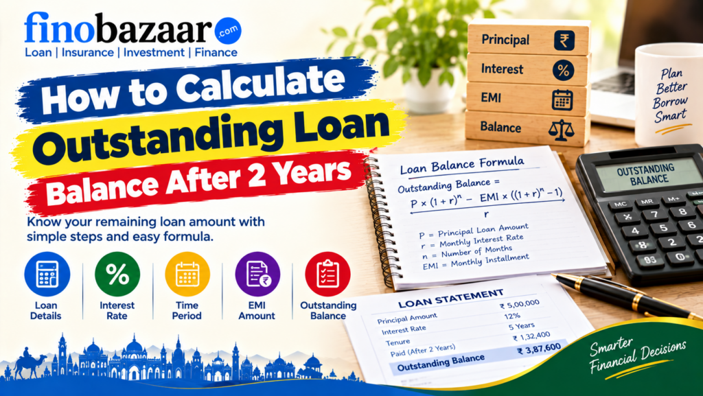how to calculate outstanding loan balance after 2 years